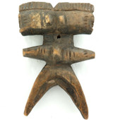 Archaic in Appearance / African Carved Wooden Figurine / Back to Back Figures.