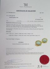 Aquamarine & 6.40ct Double Diamond Halo 18ct Gold Stud Earrings Val $26500