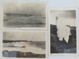 3 x c1915 RPPC REAL PHOTO POSTCARDS KIAMA COASTLINE.