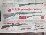 1979 STURM, RUGER FIREARMS CATALOGUE, FOLDS OUT TO LARGE DOUBLE SIDED POSTER.
