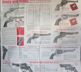 1979 STURM, RUGER FIREARMS CATALOGUE, FOLDS OUT TO LARGE DOUBLE SIDED POSTER.