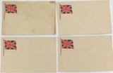 c1900 4 Unused “Khaki Patriotic Union Jack Postcards” With Original Wrapper.