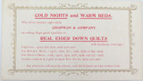 1906 Brisbane QLD Promotional Card Calendar. Chapman & Co, QLD Drapery Warehouse