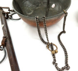 Antique Chinese Steelyard Scales + Original Makers Plaque + Weights.