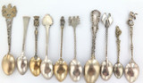 Excellent Job Lot Antique Vintage .925 & .800 Silver Souvenir Teaspoons.