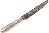 1700s / Early 1800s Georgian English Sterling Silver Handle Large Bread Knife.