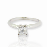 A 0.44ct Princess Cut Diamond 14ct White Gold Solitaire Ring Size L Val $3360