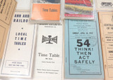 Excellent Job Lot Vintage American USA Railroad Time Tables. 1940s - 1970s