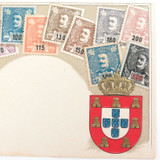 1890s / 1900 Portugal Unused Embossed 18 Stamp Postcard.