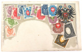 1890s / 1900 Russian Unused Embossed 14 Stamp Postcard.