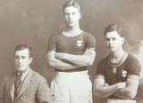 RARE c1910 TSS The Southport School RPPC Photograph Postcard. Athletes & Coach