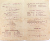 Scarce 1911 St Johns Cathedral, Brisbane Lent Services Brochure.