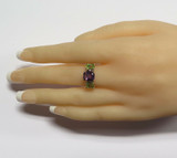 Vintage Amethyst & Peridot 10ct Gold Cocktail Ring Size L Val $2160