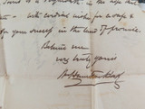 1852 Plymouth to Melbourne via Ship “Carnatic” Folded Letter of Introduction.