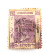 1863 Hong Kong QV 30c Used Hinged. #2