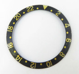 Vintage Genuine Rolex GMT Faded Black & Gold Bezel Insert #5 - 16713 16718