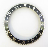 Vintage Rolex GMT Steel Bezel & Black Insert For Ref 16710