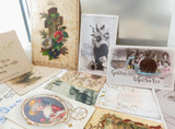 Good Job Lot Victorian & Early 1900s Xmas, Greetings, B/Day etc Cards Postcards