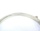 Vintage Sterling Silver Repeating Zigzag Pattern Hinged Bangle 9g