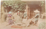 1800s RARE JAPANESE MEIJI PERIOD “SCHOOL of YOKOHAMA” PHOTOGRAPH. RURAL SCENE.