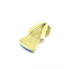 Striking 14ct Yellow Gold Electric Blue / Green Created Opal Slider Pendant 7g