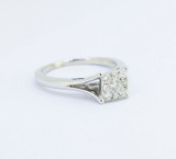 Vintage 0.38ct H Si Diamond Set 10ct White Gold Ladies Ring Size J.5 Val $2920