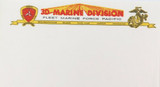 c1950’s USA 3D MARINE DIVISION, FLEET MARINE FORCE PACIFIC LARGISH NOTE PAD.