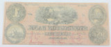 SUPER RARE 1850s aUNC STONINGTON BANK, CONNECTICUT, USA $1 NOTE.