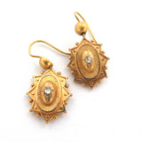 Stunning 22ct Yellow Gold & Diamond Victorian Mourning Jewellery Set 12.5g