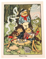 c1925 2 Superb Original “FROG" Lithograph Bookplates by Blackie & Son, Scotland.