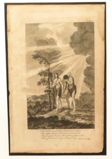 c1700s Extremely Large Triptych / Miltons Lost Paradise Engravings “Adam & Eve"