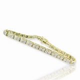 Vintage 5.60ct Diamond Set 14ct Gold Tennis Bracelet 18cm Long Val $14490