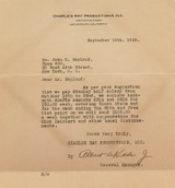 1923 RARE SILENT MOVIE STUDIO REG. COVER, 7 CANCELS, RETURN REC REQUEST LA to NY