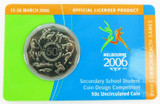 2006 COMMONWEALTH GAMES RAM UNC 50C ON CARD. SECONDARY SCHOOL STUDENT.