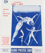 c1940s 1950s USA Globe Poster Corp Promotional Unused Template Circus Poster. #5