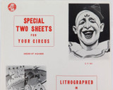 c1940s 1950s USA Globe Poster Corp Promotional Unused Template Circus Poster. #4