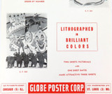 c1940s 1950s USA Globe Poster Corp Promotional Unused Template Circus Poster. #4