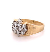 Vintage 1.00 cttw Diamond Ladies 14ct Gold Cluster Ring Size Q Val $4390