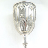Vintage Silver-plate Gothic Medieval Style Decorative Chalice 21.5 cm High 297g