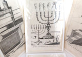 1700s Collection of 6 Large Bookplate Engavings. Jewish Hebrew Depictions.