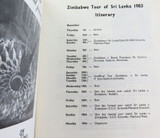 RARE PROGRAMME “ZIMBABWE CRICKET TOUR OF SRI LANKA 1983”.