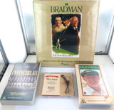 DON BRADMAN. SELECTION VISUAL & AUDIO MEMORABILIA. TAPES & VHS.