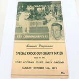 1973 RARE LARGE CRICKET SOUVENIR PROGRAMME. CHAPPELL’S XI v CUNNINGHAM’S XI.