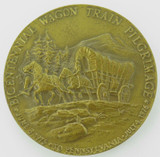 LARGE SUPERB CENTENNIAL WAGON TRAIN PILGRIMAGE PENNSYLVANIA 1975/1976 MEDALLION.