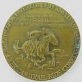 LARGE SUPERB CENTENNIAL WAGON TRAIN PILGRIMAGE PENNSYLVANIA 1975/1976 MEDALLION.