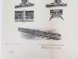 RARE 1883 Railway Lithograph Print. Steel Permanent Way. London & Northwest #53