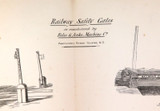 RARE 1883 Large Lithograph Print. Railway Safety Gates. #26