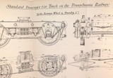 RARE 1883 Lithograph Print. Standard Car Truck on the Pennsylvania Railway #15