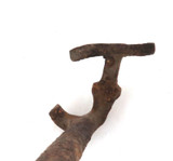 Late 1800s 100% Genuine Cast Iron Branding Iron. The Letter J or Stylised T