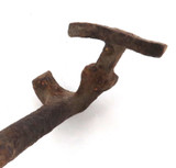 Late 1800s 100% Genuine Cast Iron Branding Iron. The Letter J or Stylised T